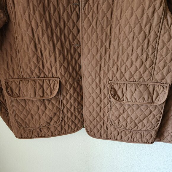 Cervelle Quilted Reversible Jacket Vintage Women's Size 8 Brown Plaid - Picture 5 of 6